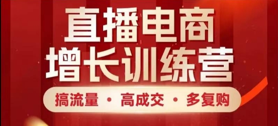 直播电商增长训练营，搞流量·高成交·多复购，快速上手有思路-AI创作学习-提示词应用-短视频玩法超体AI酒吧