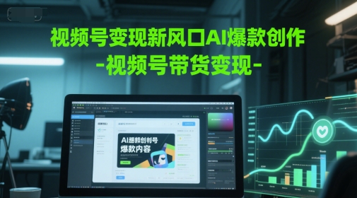 视频号变现全攻略：AI创作+带货技巧，从0到1实现流量变现-AI创作学习-提示词应用-短视频玩法超体AI酒吧