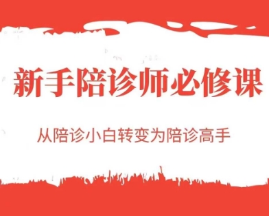 2025新职业：新手陪诊师必修课，从陪诊小白转变为陪诊高手，月入大几万-AI创作学习-提示词应用-短视频玩法超体AI酒吧