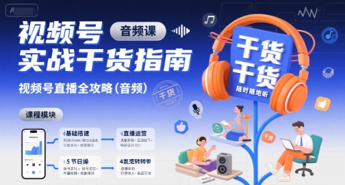 视频号实战干货指南，视频号直播全攻略（音频）-AI创作学习-提示词应用-短视频玩法超体AI酒吧