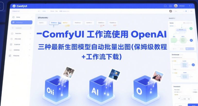 ComfyUI 工作流使用 OpenAI 三种最新生图模型自动批量出图(保姆级教程+工作流下载)-AI创作学习-提示词应用-短视频玩法超体AI酒吧