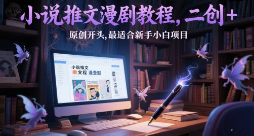 小说推文：漫剧教程，二创+原创开头，0粉丝也可以变现-AI创作学习-提示词应用-短视频玩法超体AI酒吧