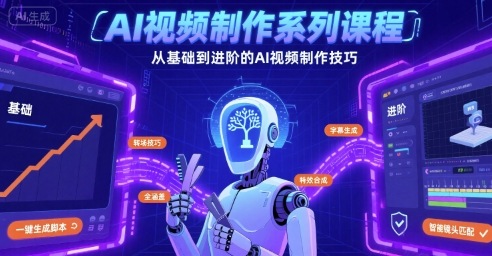 AI视频制作系列：从基础到进阶的AI视频制作技巧全涵盖-AI创作学习-提示词应用-短视频玩法超体AI酒吧