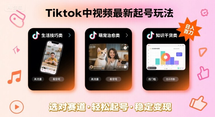 Tiktok中视频最新起号玩法：新闻+体育+非洲部落-AI创作学习-提示词应用-短视频玩法超体AI酒吧