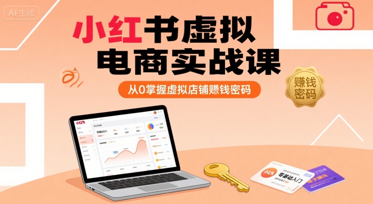 小红书虚拟电商实战课，从0掌握虚拟店铺賺钱密码【附全套文档】-AI创作学习-提示词应用-短视频玩法超体AI酒吧