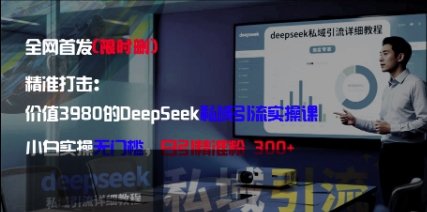 精准打击：DeepSeek私域引流实操课-AI创作学习-提示词应用-短视频玩法超体AI酒吧
