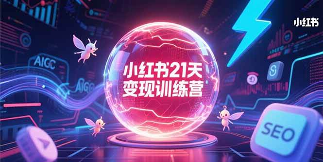 小红书21天变现训练营，AIGC工具高效应用，SEO优化核心技巧-AI创作学习-提示词应用-短视频玩法超体AI酒吧