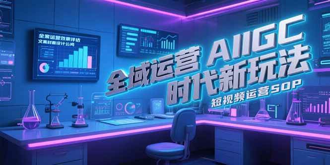 全域运营AIGC：操盘孵化IP打造，文案封面设计公式，短视频运营SOP-AI创作学习-提示词应用-短视频玩法超体AI酒吧