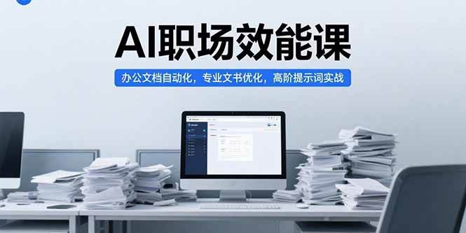 AI职场效能课，办公文档自动化，专业文书优化，高阶提示词实战-AI创作学习-提示词应用-短视频玩法超体AI酒吧