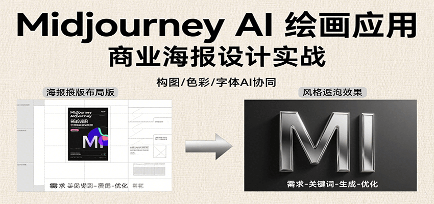 Midjourney AI绘画：关键词指令解析、漫画头像制作、海报设计、3D人物生成等-AI创作学习-提示词应用-短视频玩法超体AI酒吧