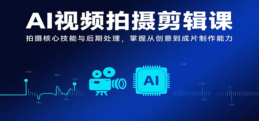 AI视频拍摄剪辑课：拍摄核心技能与后期处理，掌握从创意到成片制作能力-AI创作学习-提示词应用-短视频玩法超体AI酒吧