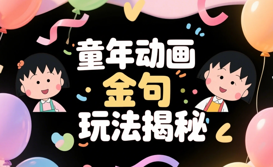 童年动画金句：月收过万+，每天2小时打造情怀号-AI创作学习-提示词应用-短视频玩法超体AI酒吧