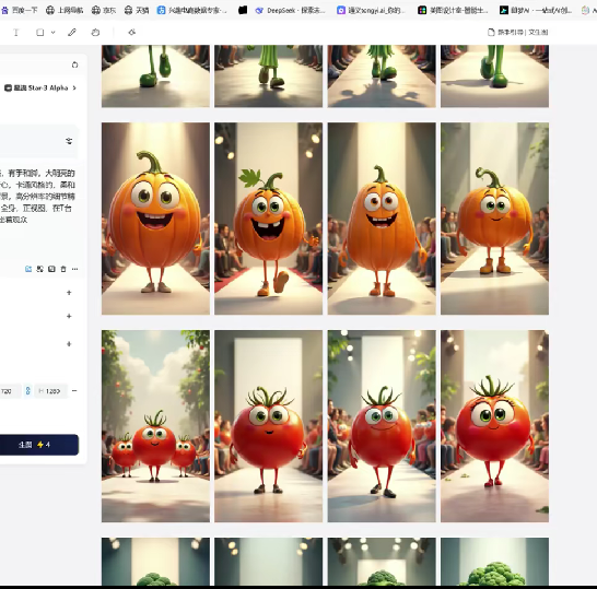 利用AI制作3D卡通水果走秀视频-AI创作学习-提示词应用-短视频玩法超体AI酒吧